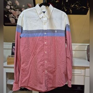 Ralph Lauren Red and Blue Casual Button Down Shirt 1810/991